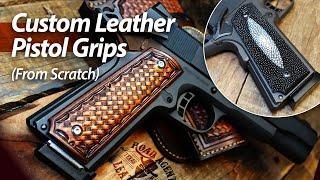 Making Custom Leather Pistol Grips for a 1911 - WeCreat Vision 40W