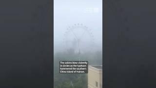 Ferris wheel cabins spin violently as Typhoon Yagi hits southern China’s Hainan Island