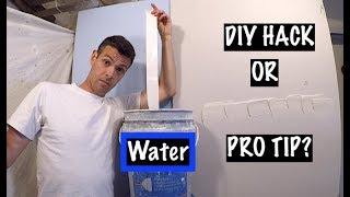 Wetting Paper Drywall Tape   DIY HACK or PRO TIP?