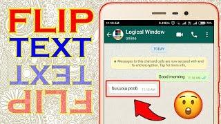 Cara Membalik atau Memutar Teks apa pun di Ponsel Android  Terbalik  WhatsApp Messenger FB  2018