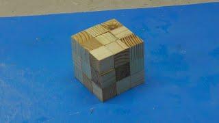 Сделал за 5 минут из обрезков. Обьемный тетрис или куб-головоломка. \ Cube puzzle.