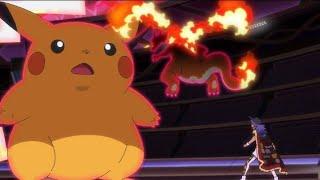 ASH VS LEON  Gigantamax Charizard Vs Gigantamax Pikachu  Pt -1