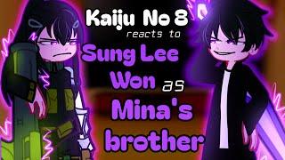 Kaiju No 8 reacts to SUNG JINWOO as MINA BROTHER️Gacha Kaiju No 8 reacts to Solo Leveling