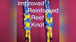 Improved Reinforced Reef Knot.     #knot #rope #loop #bend #cord #line #tourism #tie #camping #hitch