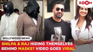 Shilpa Shetty & Raj Kundra wearing masks again to hide face? Video goes VIRAL