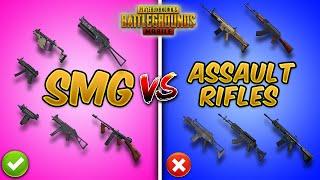 SMGs vs Assault Rifles in Close Range PUBG MOBILE Weapon Comparison Tips and Tricks Guide