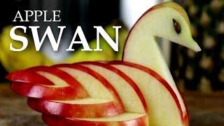 How To Create Beautiful Apple Swan  Delicious Fruit Art  Fruit Carving