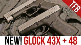 Glock 43X and Glock 48 Single Stack 9mm Pistols