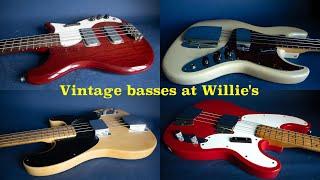 Vintage basses at Willies