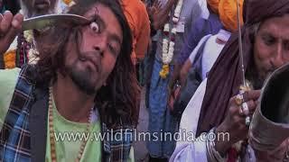 Sufi Kalandars perform act of self torture at Ajmer Urs