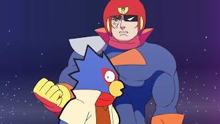 Captain Falcon is OVERPOWERED Smash Bros Animation