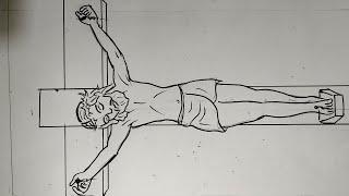 HOW TO DRAW JESUS STEP BY STEPHOW TO DRAW LORD JESUS CHRIST EASY LINE DRAWING