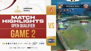 MLBB MEN MATCH HIGHLIGHT - AURA ESPORTS VS REBELLION ZION - GAME 2 - OPEN QUALIFIER DAY 5