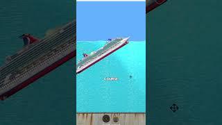 Carnival Cruise Ship Vs. The Worlds TALLEST & STEEPEST Tsunami - Floating Sandbox