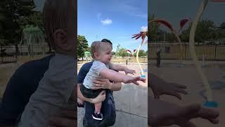 4th July splash park visit with mom dad and grandparents #baby #play #fun #family