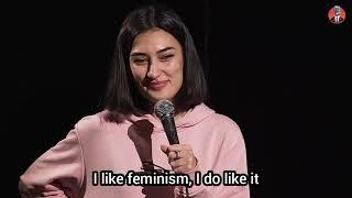 Russian stand up comedian on feminism ENG SUBS