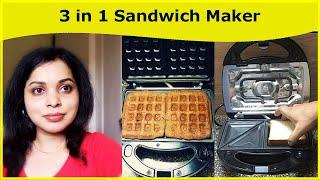 Sandwich Maker 3 in 1 Waffle Grill  Best Sandwich Maker in India  Sandwich Maker Detachable