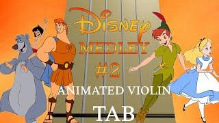 Disney Medley #2 - Animated Violin Tabs