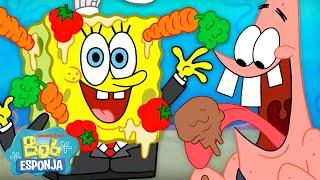 Bob Esponja  Las comidas más CAÓTICAS de Bob Esponja   Bob Esponja en Español