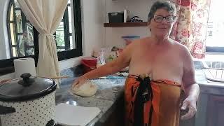 Hot Granny In The Kitchen