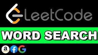 LeetCode Word Search  Depth First Search  Python