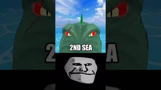 SEA BEAST in 2ND SEA vs 3RD SEA  Blox Fruits TROLL FACE #shorts