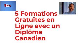 5 Formations Gratuites en ligne au  Canada  @AllianceMEducation