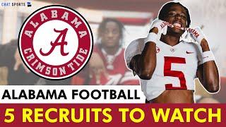 LATEST Alabama Football Recruiting News Before The Cold Summer Cook-Out  5 Recruits To Watch