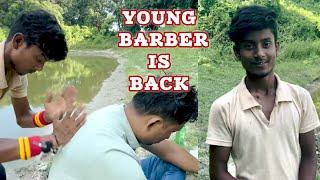 Young Street  Barber Asmr Head massage with Neck Cracking Indian Massage Roadside massage In Bihar