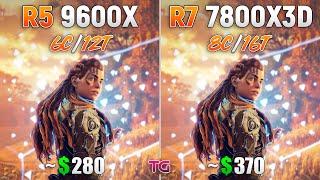 Ryzen 5 9600X 105W vs Ryzen 7 7800X3D - Test in 10 Games  Windows 11 24H2