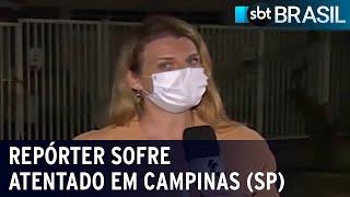 Repórter e cinegrafista sofrem atentado durante gravação de reportagem  SBT Brasil 140222