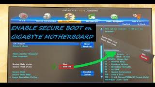  How to Enable Secure Boot and set Status to ACTIVE on Gigabyte Motherboard 100% working 