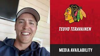 Teuvo Teravainen speaks to the media on 7.9.24  Chicago Blackhawks