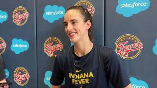 Caitlin Clark discusses Indiana Fevers Game 2 loss to Liberty — energy & effort needs to improve