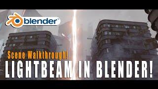 Blender 3d LightBeam Scene Walkthrough Atmospheric Add-on for Blender Trailer Scene