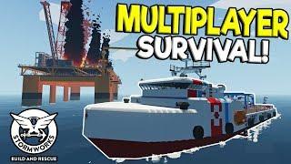 MULTIPLAYER SINKING SHIP SURVIVAL & RESCUE - Stormworks Build and Rescue Update Gameplay