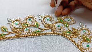 Latest blouse designs  blouse back design  #aariembroidery2_0