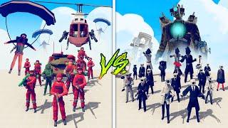 ELITE MILITARY TEAM vs TITAN CAMERAMAN TEAM - Totally Accurate Battle Simulator TABS