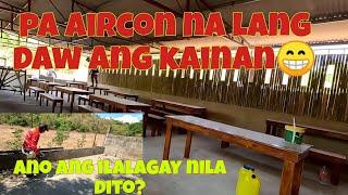 Natapos na rin ang electrical system ng kainan  May ikakabit sila na wood design sa open area