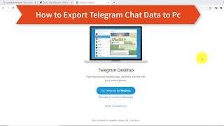 Export Telegram Chat to Pc