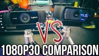 Logitech C922 vs. C920 Webcam Comparison 1080p 30 FPS  Pro Stream Webcam