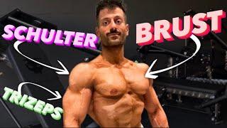 Mein NEUES Brust Schulter & Trizeps Training KOMPLETTES PUSH WORKOUT