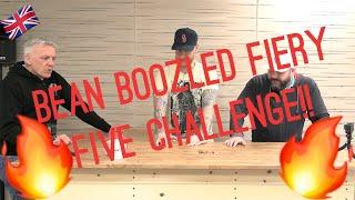 British Blokes Try Bean Boozled Fiery Five Challenge