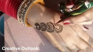 easy mehndi design for daily routine