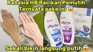 LOTION PEMUTIH BADAN PERMANEN  Racikan Handbody Marina dan serbuk pemutih  CARA MERACIK HANDBODY