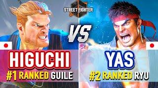 SF6  Higuchi #1 Ranked Guile vs YAS #2 Ranked Ryu & Itazan Zangief  SF6 High Level Gameplay