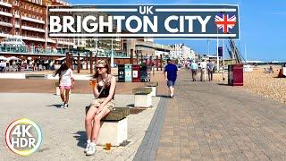 Most Famous Spots of Brighton UK in 2023 - Walking Brighton Beach Pier and Seaside 4K-HDR