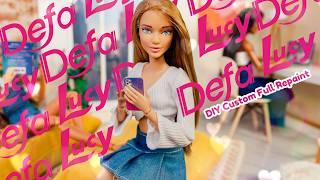 Barbie Makeover Tutorial  How To Make A Defa Lucy Inspired Fashion Doll  Learn To Repaint