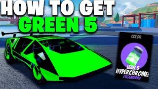 HOW TO GET A LEVEL 5 GREEN HYPERCHROME EASILY IN ROBLOX JAILBREAK