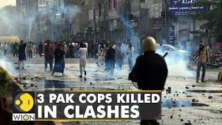 Three Pakistan policemen killed in clashes with TLP protesters  Latest World English News  WION
